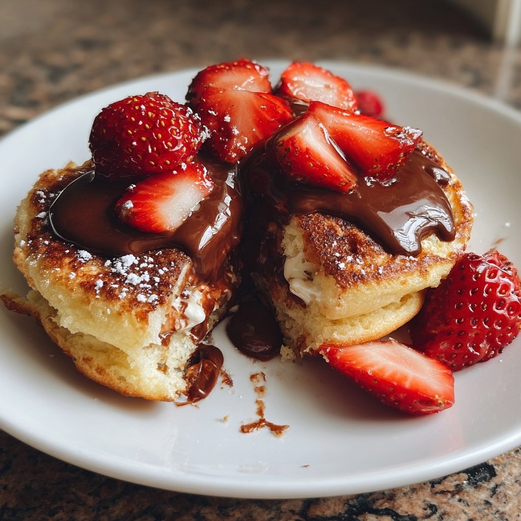 Pfannkuchen mit Schokocreme