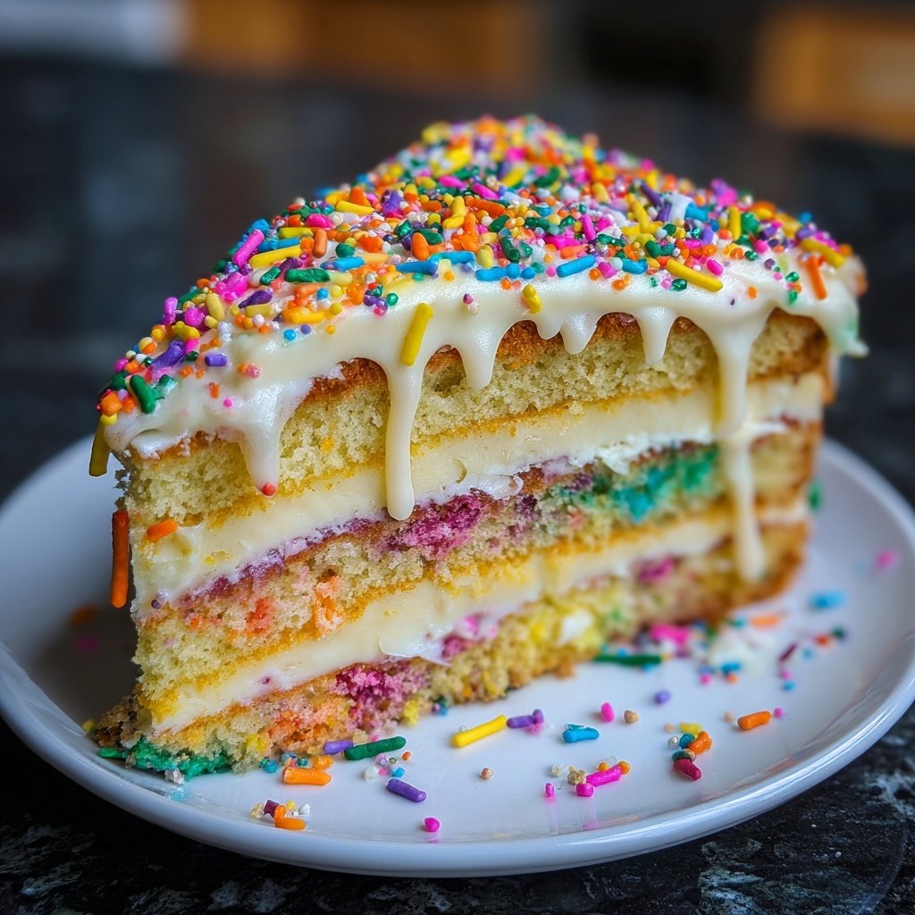 Geburtstagskuchen bunt dekoriert