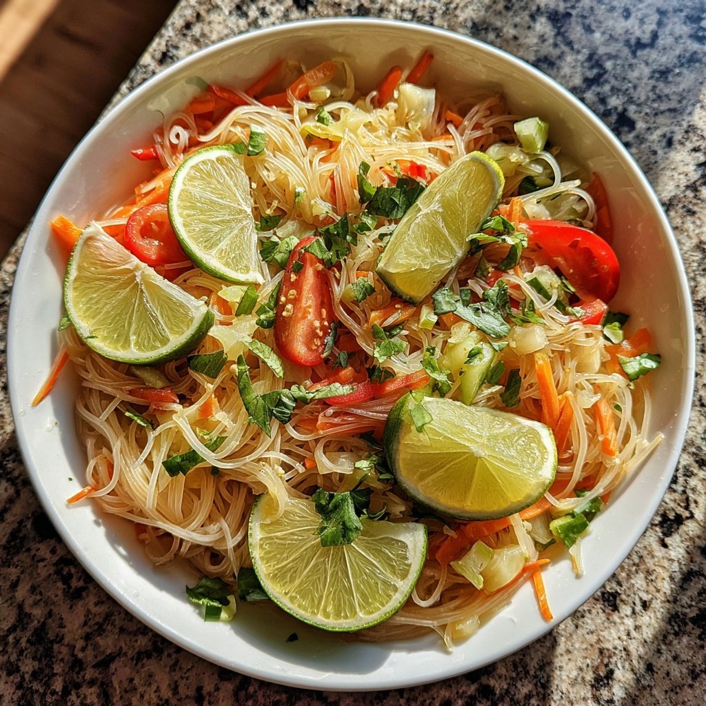 Glasnudelsalat mit Limette