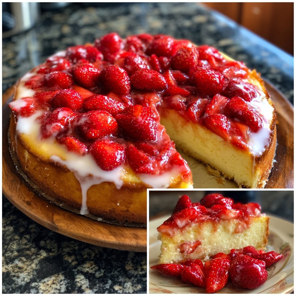 Erdbeerkuchen Mit Vanille Glasur