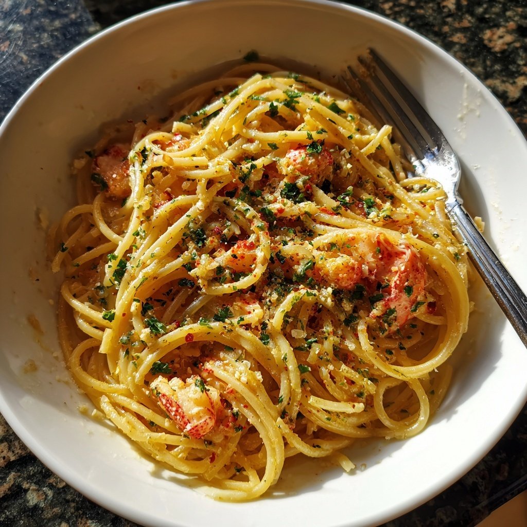 Spaghetti mit Hummeröl und Chili