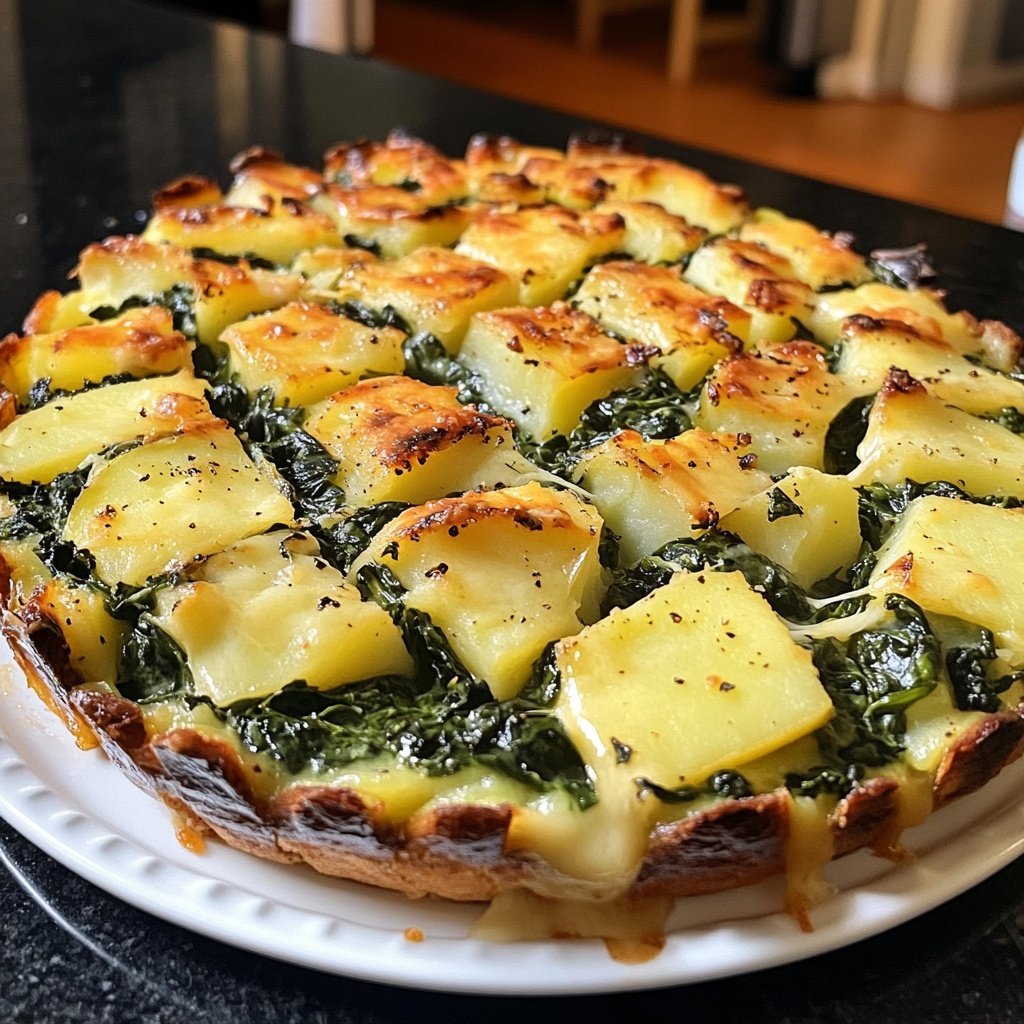 Kartoffelauflauf mit Spinat