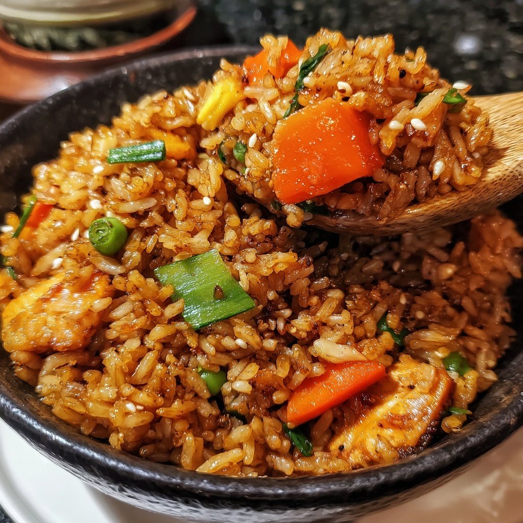 Gebratener Reis mit Sesamöl