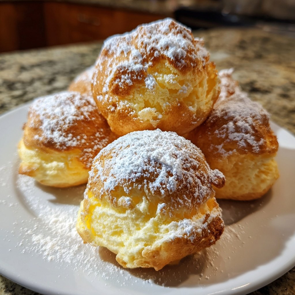 Quarkbällchen mit Joghurtteig